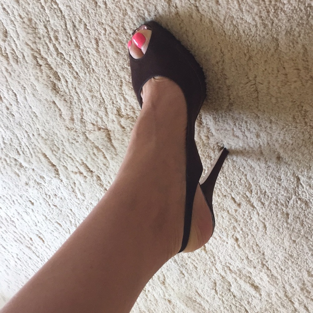 Authentic Jimmy Choo Suede Leather Trim Slingback Sandals - Picture 7 of 8